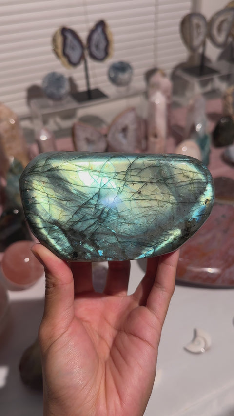 Teal and Gold Labradorite Freeform - 84