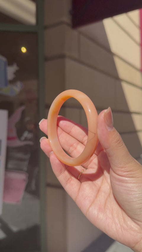 Peachy Carnelian Bangle (B) - 62mm