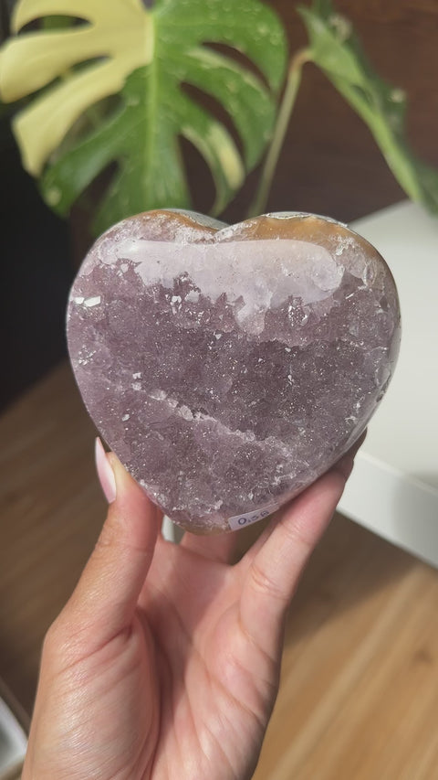 Rainbow Amethyst Heart - 140