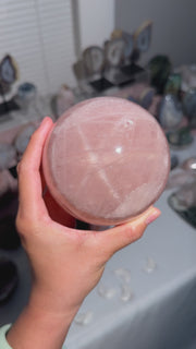 3.5 lb Star Rose Quartz Sphere - 160