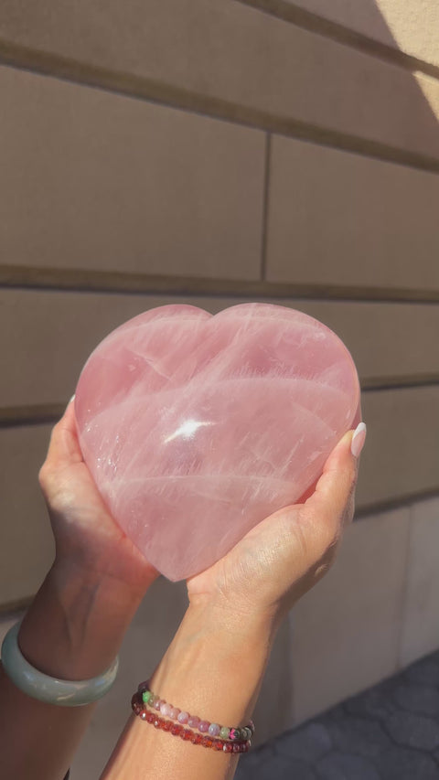 7 lbs. XL Rose Quartz Heart - 333