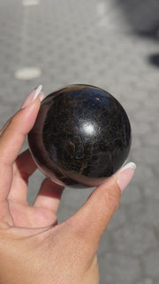 High Shine Black Tourmaline Sphere - 40
