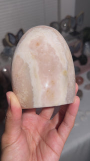 Baby Pink Flower Agate Freeform - 48