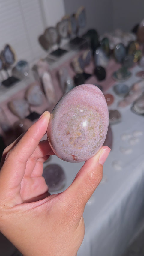 Mauve Pink Sea Jasper Egg - 25