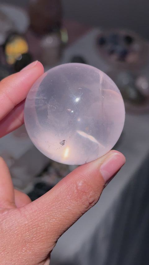 Gemmy Star Rose Quartz Sphere -50