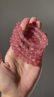 Strawberry Quartz Crystal Bracelet (GENEROSITY)
