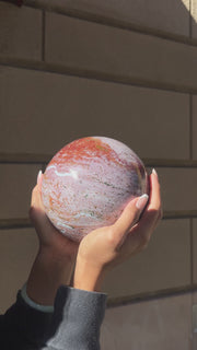 10 lb. Strawberry Mauve Sea Jasper Sphere - 333
