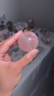 Gemmy Star Rose Quartz Sphere -29