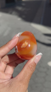 Orange Translucent Carnelian Egg - 10