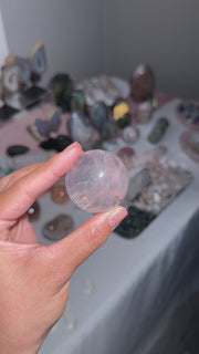 Gemmy Star Rose Quartz Sphere - 25