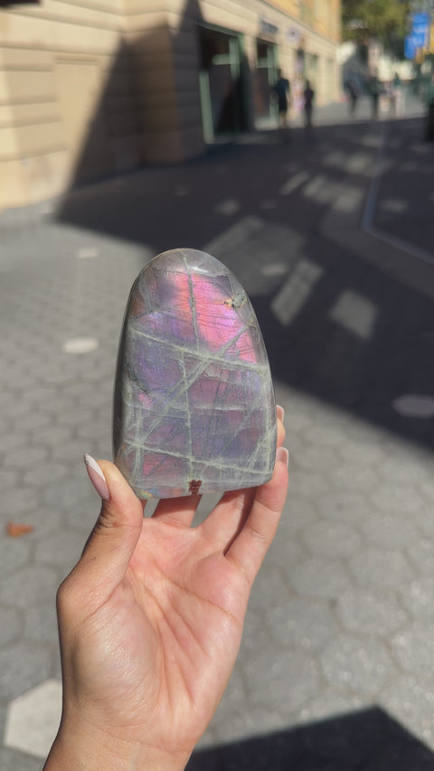 Hot Pink & Purple Labradorite Freeform - 44