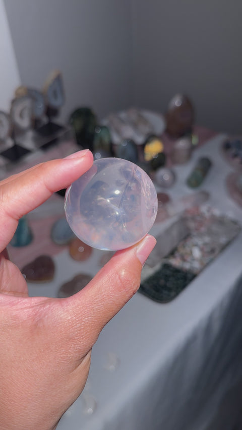 Gemmy Star Rose Quartz Sphere - 45