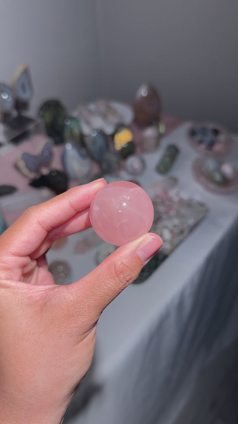 Star Rose Quartz Sphere -17
