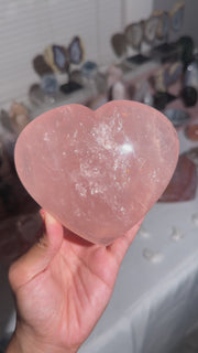 1.6 lbs Gemmy Glitter Rose Quartz Heart - 72
