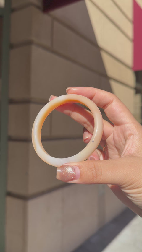 Peachy Carnelian Bangle (E) - 58.5mm