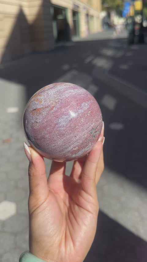 Strawberry Mauve Sea Jasper Sphere - 65