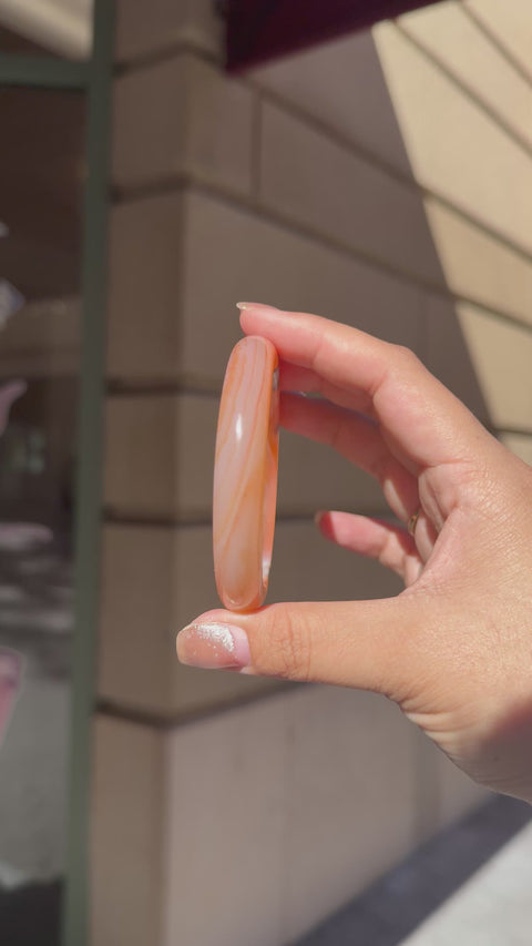 Peachy Carnelian Bangle (D) - 60mm