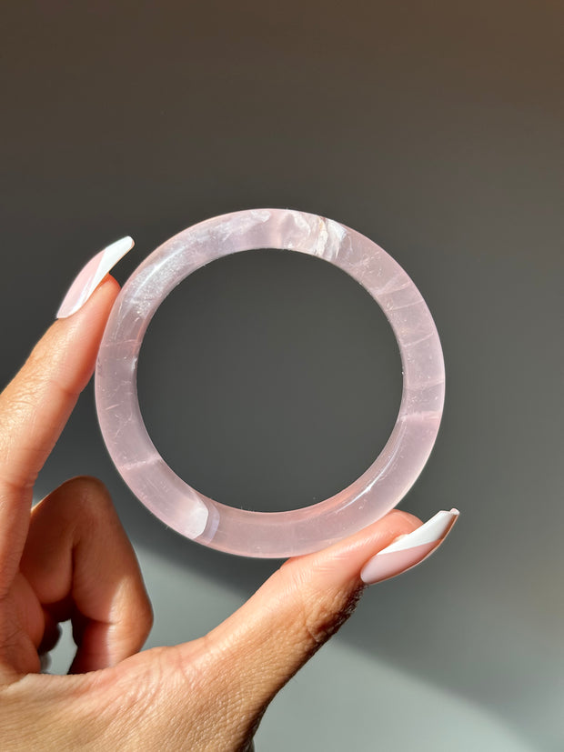 Rose Quartz Bangle 53.6mm (S)